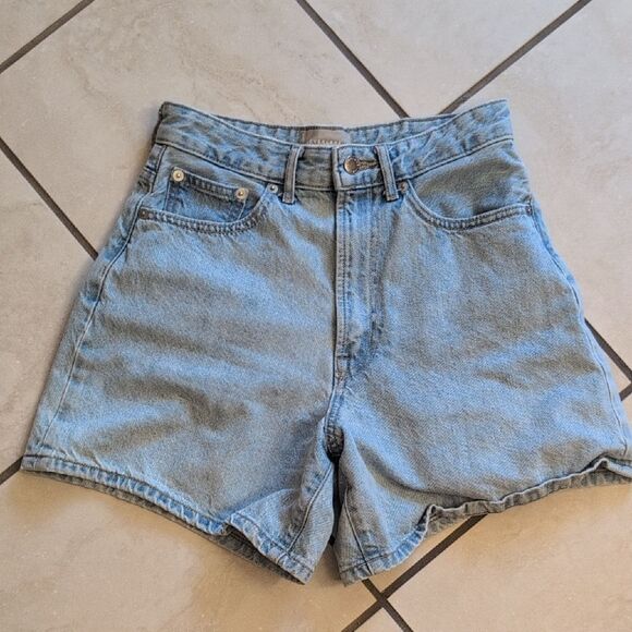 Everlane The A-Line Denim Short Light Blue Size 25 - Picture 2 of 12